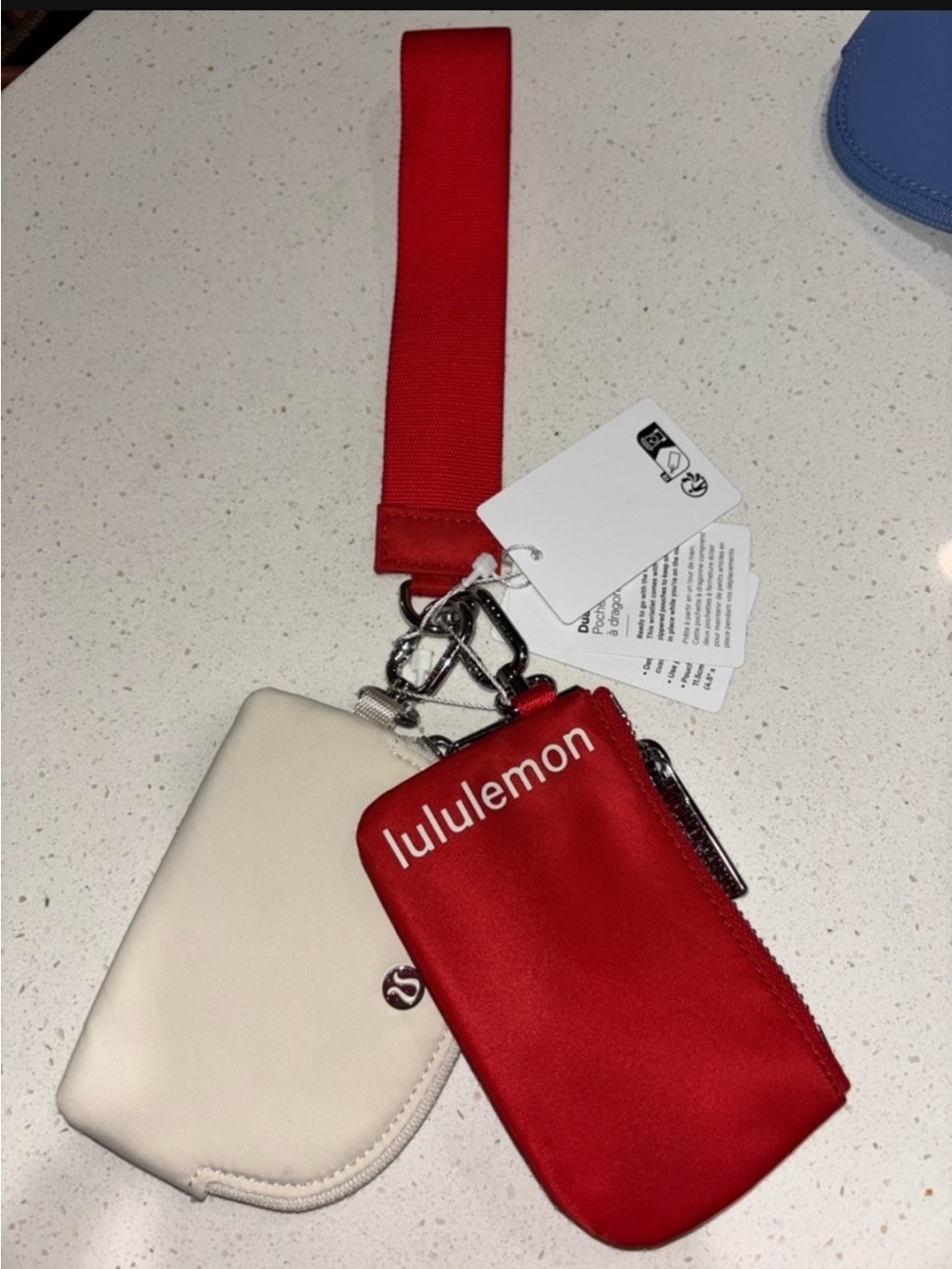 lululemon dual pouch wristlet keychain- Assorted colors